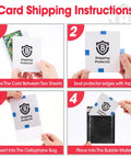 All In One Trading Card Shipping Kit With 120 Card Protectors 3.5 By 4.5 Inches, 60 Black Bubble Mailers, 100 Cellophane Bags, And 1 Roll Painter Tape for Packaging