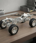 12-Scale RC Aluminum Alloy Chassis Kit For DIY Electric Car Build With Sturdy Black Frame Metal Gearbox Axles Wheels And Tires
