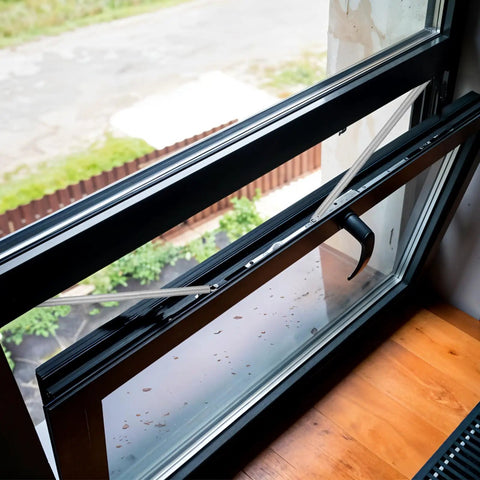 Six Pack Heavy Duty Screen Door Springs Three Eighths Inch By Six And A Half Inch Zero Point Zero Four Seven Inch Thick Dual Hook Tension Springs attached to window