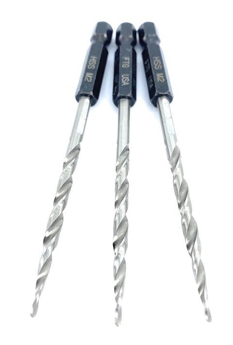 Three Piece Replacement Tapered Countersink Drill Bit Set For Wood Size Six With All Bits The Same Size Replacement Only Countersink Bits