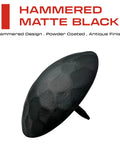 Top Shelf Matte Black Clavo Nails 50 Pack 1.5 Inch Decorative Studs for Upholstery Tacks with hammered design finish.