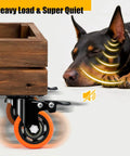 Beefy 3 Inch Heavy Duty Caster Wheels Set Of 4 With 1500 Lb Capacity, Low Noise Swivel Casters for quiet movement near sleeping dog.