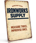 Industrial Aluminum Metal Sign 8x12 Inches Durable Wall Decor for Workshop Shop Garage and Home Shatterproof and Bend Resistant Aluminum Signage That Withstands Everyday Bumps, vintage workshop sign