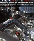 24 Inch Stainless Steel Radiator Flexible Coolant Water Hose Kit With Cap Clamp In Silver For Cars shown in engine bay