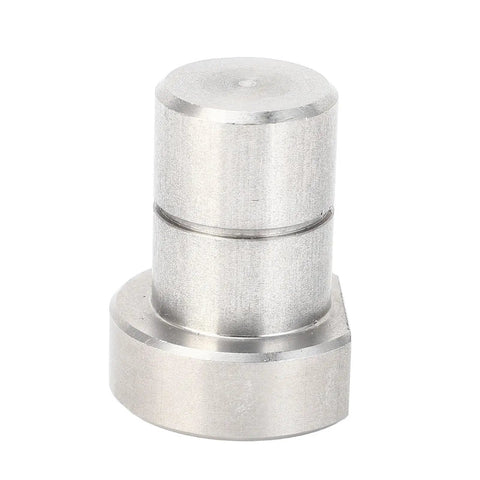 4Pcs 3/4 Inch Stainless Steel Bench Dogs Hold Boards Dead Tight In 19mm Workbench Holes With Flat Sides And No Wiggle Grip For Solid MFT Tabletop Clamping And Shop Builds, close-up of a steel bench dog.