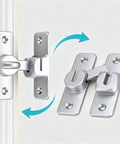 Two Pack Aluminum Barn Door Lock Hasp With Built In Padlock Hole Rust Resistant Gate Latch For Outdoor Sheds And Garages, detailed view of latch mechanism.
