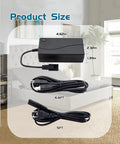 Three Piece Switching Power Supply Adapter Kit Replacement Parts For Adjustable Bed Bases size dimensions shown