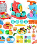 3 In 1 Color Dough Kitchen Creations Set With Ice Cream Maker Spaghetti And Burger Tools Art Craft Food Modeling Toys Kit