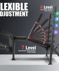 900 Lb Weight Bench Set With Squat Rack For Home Gym adjustable backrest and squat bar levels