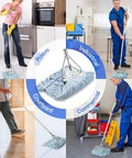Heavy Duty 59 Inch Metal Mop Handle Universal Mop Stick used in room, industrial, courtyard, and commercial settings