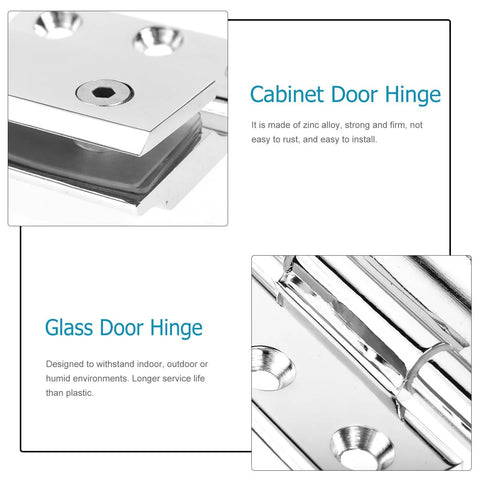 Heavy Duty Zinc Alloy Glass Door Hinge With Silver Finish For Bathroom And Wine Cabinets, Delivers Long Life And Smooth Even Opening And Closing Forces, Brushed Surface Resists Wear For Frameless Showers And Cabinets close-up