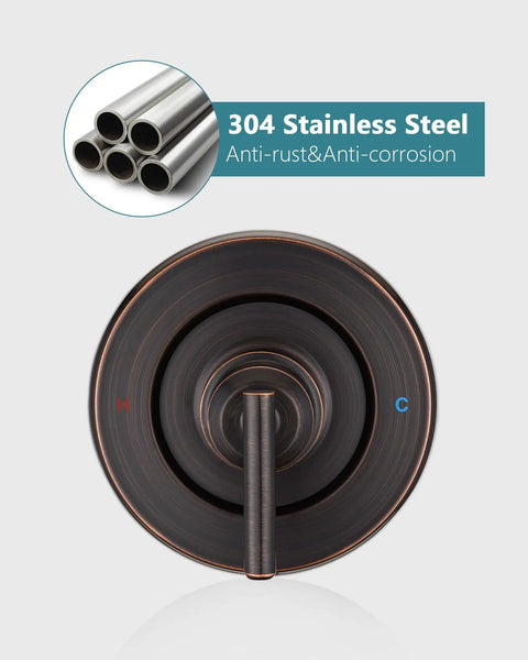 Upgrade Your Bathroom Today With This Slick Moen Chateau Replacement Trim Kit In Classic Oil Rubbed Bronze, Featuring Easy Pull On Push Off Handle Design And Clear Hot Hot Cold Labels For A Totally Fresh Modern Shower Look Without Buying The Valve Cartridge. 304 stainless steel trim, hot/cold handle