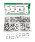 1000 Piece 304 Stainless Steel Spring Washer Kit For M2 To M12 Sizes With Lock Washers The Go To Choice For Bolts And Nuts Fastening Corrosion Resistant DIY Projects And Repairs Nine Metric Sizes From M2 To M12, assorted washers in organizer tray