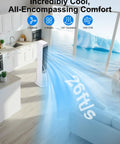 Portable Swamp Cooler Evaporative Air Conditioner 41 Inch With 120 Degree Oscillation in modern living room