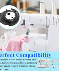 Must-Have Universal Bobbin Case For A Ton Of Sewing Machines Compatible With Brother And Baby-Lock Replacement Parts XC3152221 XE7560001 For SE400 SE600 SE625 CS6000I PE800 LX3817 And More, black plastic and stainless steel, 1.57 x 1.42 x 0.51