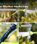 Heavy Duty Full Metal 24 Inch Watering Wand with Gentle Soft Shower Sprayer and Lockable Front Trigger in garden