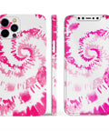 iPhone 11 Full Body Skin Decal Wrap Kit Spiral Tie Dye V6 With Bubble-Free Install and Air Release Adhesive, pink pattern
