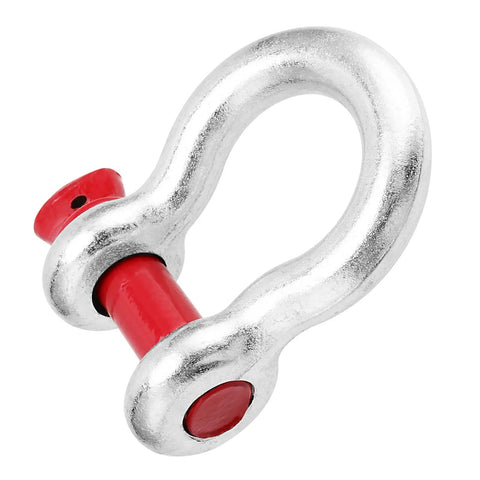 Rock Solid One Inch Bow Shackle With Screw Pin For Heavy Duty Marine Rigging Car Hauling And Construction Jobs, 5x5.9 inch alloy steel