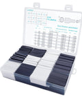 Heat Shrink Tubing Kit 2 To 1 Shrink Ratio For Electrical Wires Automotive Electronics, 671 Pcs in black and white