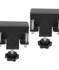 No Sweat 2 Piece Cabinet Clamps For Drawer Face Frame Positioning Quick Install Guide featuring solid steel clamps and rubber pads.