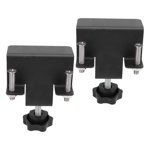 No Sweat 2 Piece Cabinet Clamps For Drawer Face Frame Positioning Quick Install Guide featuring solid steel clamps and rubber pads.