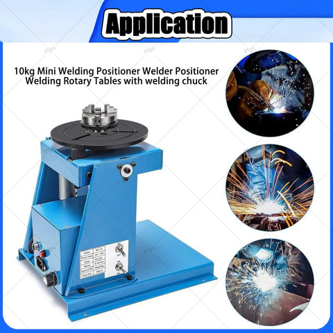 Solid Rotary Welding Positioner Workhorse With Smooth Operator Spin And Quick 0 To 90 Degree Tilt Angles, 10kg Mini welding turntable