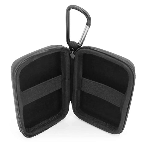 Kickass Rugged Hard Shell Carry Case For Two Auvi Q And EpiPen Injectors Plus Allergy Meds Heavy Duty Carabiner Clip open view