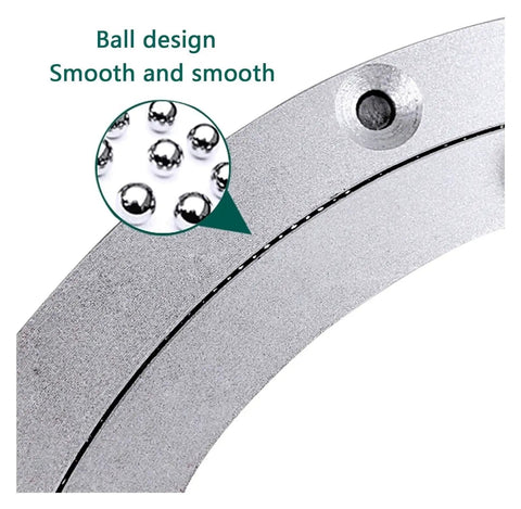 Close-up of ball bearing design for Heavy Duty Lazy Susan Turntable Base In Aluminum Alloy With Smooth 360 Degree Rotation