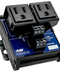 IMACP02 Duplex Three Prong Modular Outlet DIN Rail Mount AC Receptacle Black for 120V 15A NEMA 5 15P in control cabinets