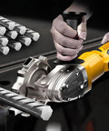 Heavy Duty 2000W Electric Rebar Cutter Kit with Blade cutting steel rebar with a cordless brushless motor control.