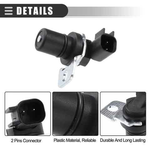 Heavy Duty Transmission Vehicle Speed Sensor Direct Fit For Ford F150, close-up view showing 2 pins connector and plastic material.