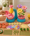Kids DIY Craft Kit Made With Paper Materials For Reusable Fun That Sparks Creativity And Personal Expression Totally Kid Friendly And Easy To Use Perfect For Young Artists To Explore Imagination And Hands On Craft Projects. paper flower kit with butterfly models, stems, petals, spray bottle, and child hands assembling flowers