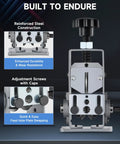 Manual Wire Stripper Machine For Scrap Wire 0.06 To 1 Inch, Drill Compatible Copper Wire Stripping Tool, steel construction, front view.