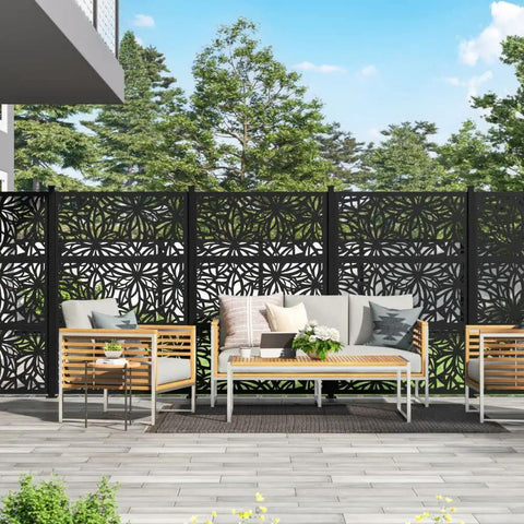 Decorative Screen Panel With 1.5 Inch Border For A Picture Frame Look, Made From Glass Filled Polypropylene, outdoor patio setting
