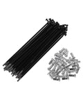 36 Piece 12G Bike Spokes 127mm Long 45 Steel Black Wheel Spokes Kit for Mountain and Road Bikes Replacement Spokes with Galvanized Nipples Durable High Quality Set
