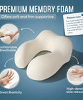 Travel Neck Pillow With Oversized Privacy Hood For Long Flights And Quick Naps On The Go Adjustable Chin And Neck Support With Drawstring And Buckle For Planes Trains Cars And Office Breaks premium memory foam