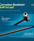 Sway bar end links kit, front 2 pcs, with rubber boots and electro-coated rods for Audi/VW vehicles