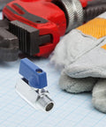 Built Tight Mini Brass Ball Valve Featuring A Smooth Lever Handle And Npt Female To Male Thread Connectors For No Sweat Plumbing and tools.