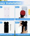 Easy installation steps for Top Shelf EV Charger Holder Wall Mount With Rainproof Cover For J1772 Connectors durable composite build.