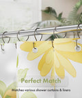 Bronze Double Hook Shower Curtain Hooks rust proof metal smooth glide for easy curtain movement and balanced hanging on shower rod.