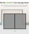 Built Tough Garage Door Screen For 1 Car 12x7 Ft Magnetic Closure diagram fitting tips