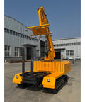 Heavy Duty 1000Kg Glass Suction Lifter With Adjustable Hydraulic Vacuum Cart For Seamless Curtain Wall Installation, yellow design.