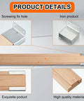 Heavy Duty Wooden Drawer Slides Bottom Mount Cabinet Tracks Straight Up Reliable Smooth Gliding Action Rock Solid Hardware close-up of wood and metal components with fix hole detail.