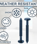 18 Pack 3 Inch Vinyl Shutter Fasteners Kit With Lok Pins Screws Pegs Shutter Spikes And Anchors For Window Panels, weather-resistant