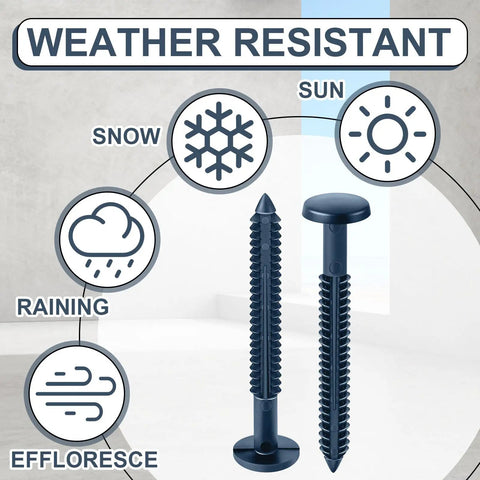 18 Pack 3 Inch Vinyl Shutter Fasteners Kit With Lok Pins Screws Pegs Shutter Spikes And Anchors For Window Panels, weather-resistant