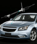 Electronic Power Steering Rack And Pinion Straight Up Direct Fit For Chevy Beat Spark 1.2L L4 displayed on a blue car.