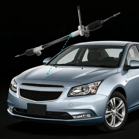 Electronic Power Steering Rack And Pinion Straight Up Direct Fit For Chevy Beat Spark 1.2L L4 displayed on a blue car.