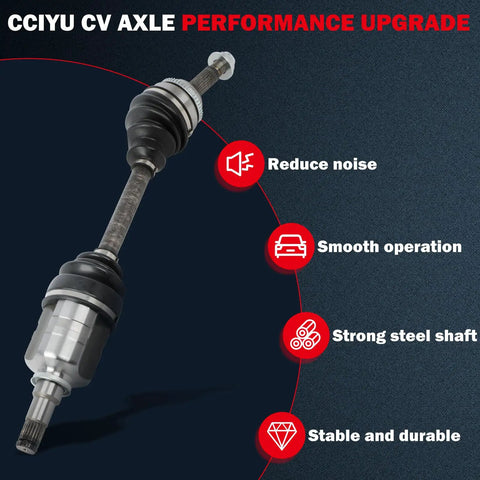 Front Left CV Axle Shaft Assembly For Toyota Corolla 2003-2008 1.8L L4 Automatic, steel shaft with CV boots