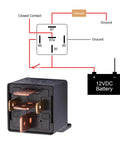 Five Pack 12V 80A Heavy Duty SPDT Car Relays With Harness Socket Kit Five Pin Normally Open On Off Automotive Relay JD29121Z12VDC diagram