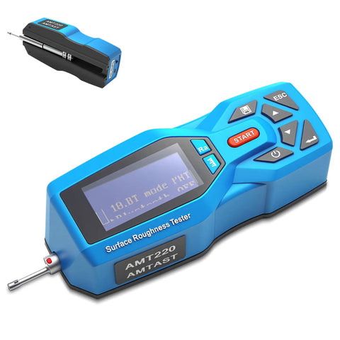 Handheld Digital Surface Roughness Meter With 22 Parameters, Portable Profilometer, blue, digital display, control buttons